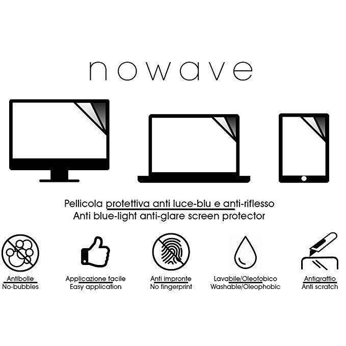 NOWAVE Pellicola protettiva opaca anti luce blu per monitor PC/LAPTOP/PORTATILI